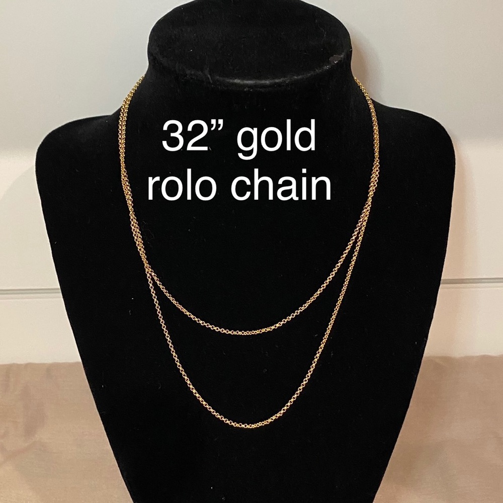 Origami Owl 32” Gold Rolo Chain